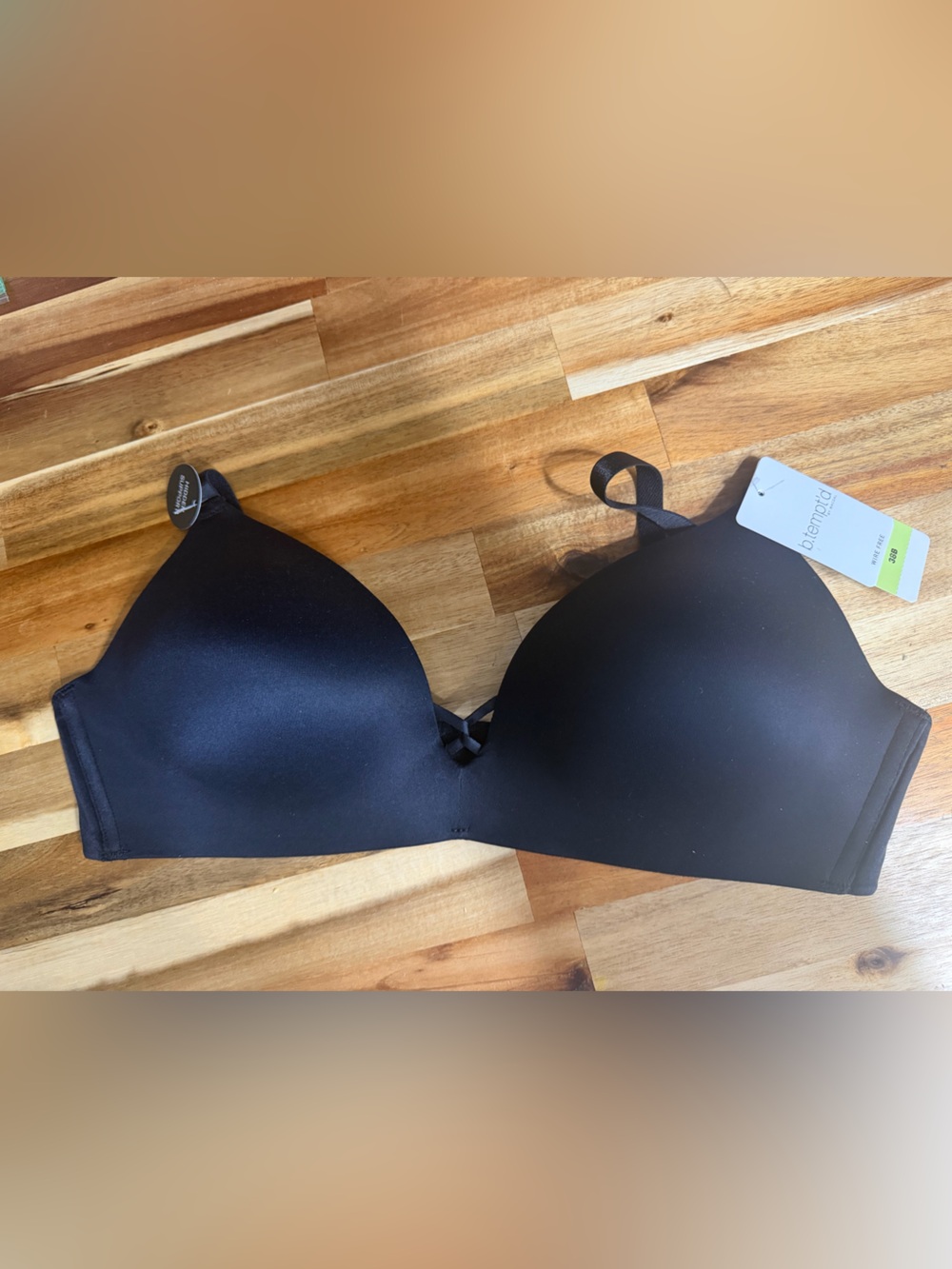 Seamless Black T-Shirt Bra - Smooth Support